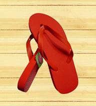 Unbranded Bright Red Flip Flop